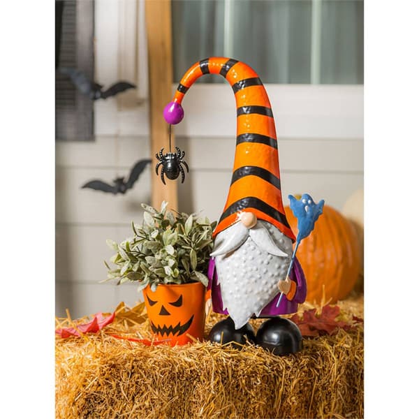 Evergreen Halloween Gnome Garden Statuary with Planter