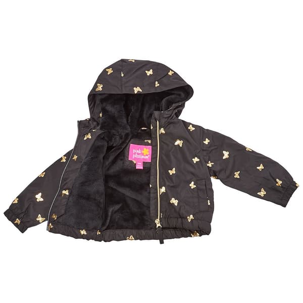 Baby Girl (12-24M) Pink Platinum® Butterfly Cozy Spring Jacket