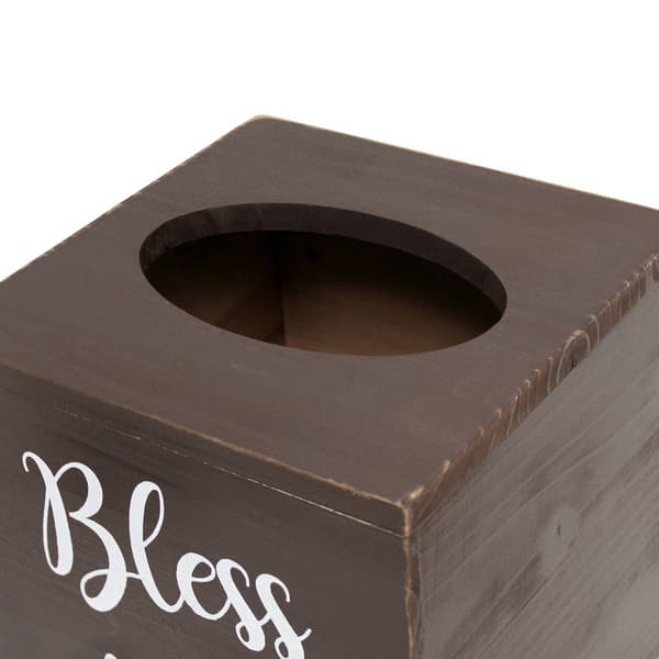 Elegant Designs Decorix Farmhouse Wooden Tissue Box Cover