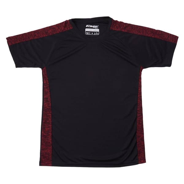 Mens Cougar&#40;R&#41; Sport Performance Color Block T-Shirt - Black/Red - image 