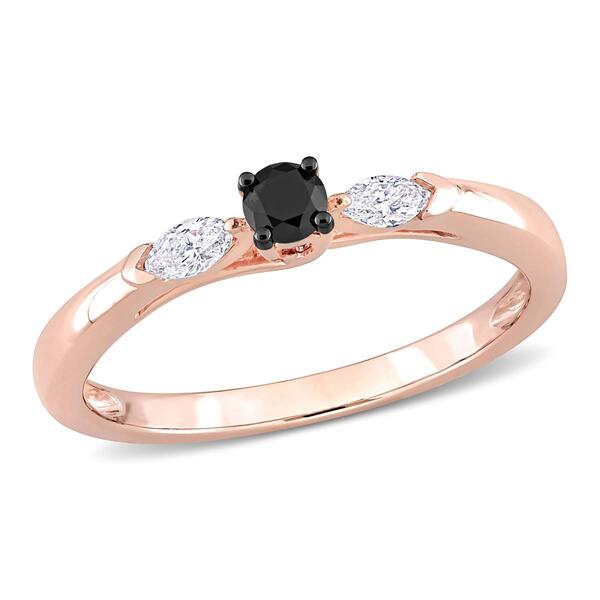Diamond Classics&#40;tm&#41; 10kt. Rose Gold 1/4ct. Diamond Engagement Ring - image 