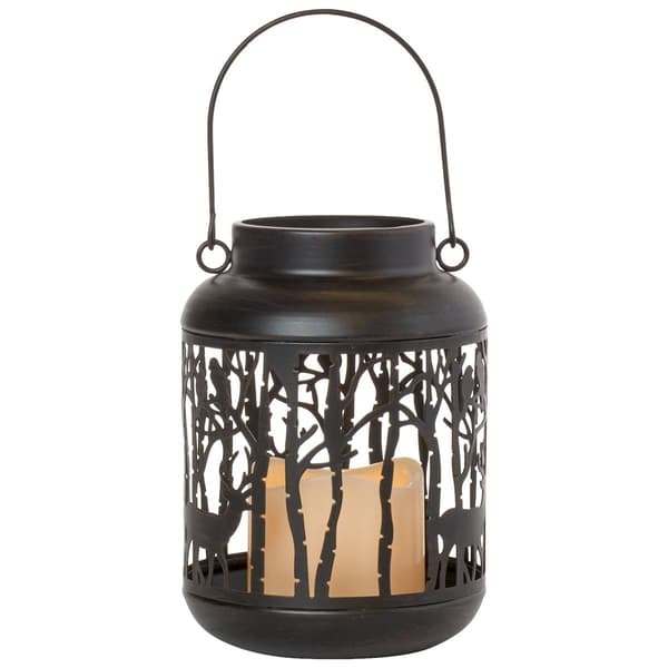 Metal 7in. Woodland LED Lantern - image 