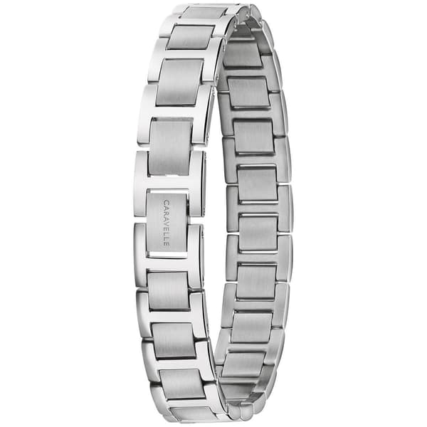 Carvelle by Bulova Mens Stainless Blue Dial Watch Box Set-43K101