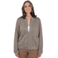 Petite Alfred Dunner Regent Street Herringbone Bomber Jacket - image 3