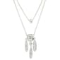 Bella Uno Worn Silver-Tone 2 Layer Ball & Dream Catcher Necklace - image 1