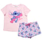 Juniors Centric Brands Short Sleeve Stitch Hearts Pajama Set - image 1