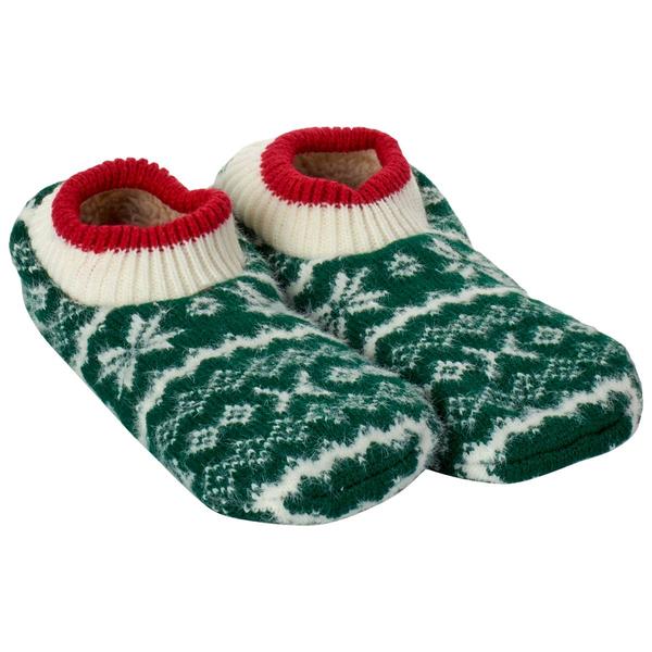 Womens Fuzzy Babba Fair Isle Slipper Socks - Boscov's