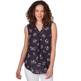 Plus Size Emaline St. Kitts Floral Sleeveless Blouse