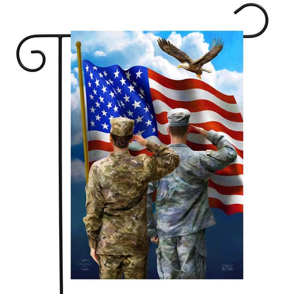 Briarwood Lane America''s Heroes Patriotic Garden Flag - image 