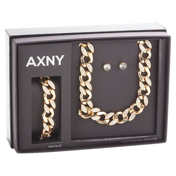 Mens Gentlemen''s Classics&#40;tm&#41; Gold Necklace/Bracelet/Earring Set - image 