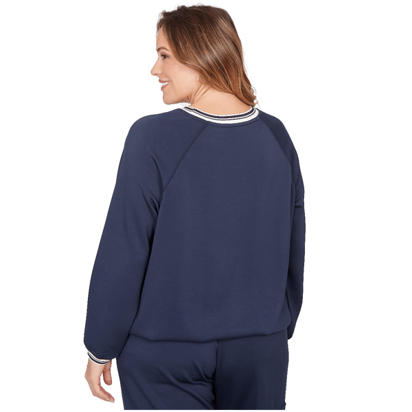 Plus Size Ruby Rd. Jetsetter Bubble Hem Sweatshirt