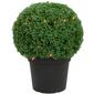Northlight Seasonal 20in. Pre-Lit Artificial Boxwood Ball Topiary - image 1