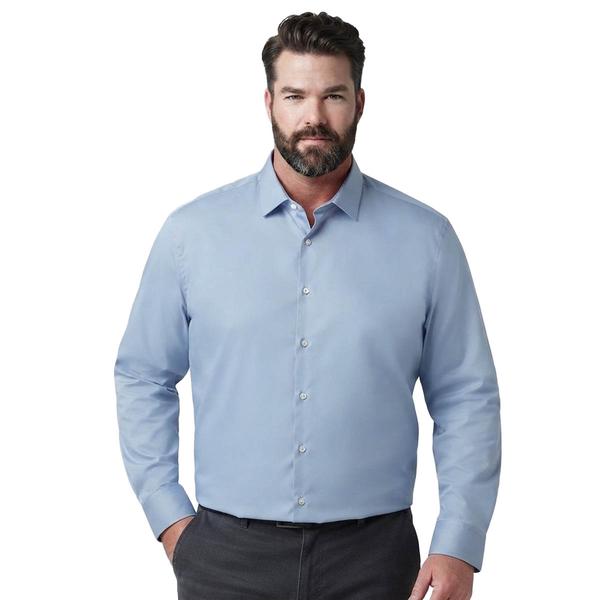 Mens Big & Tall Christian Aujard Tall Fit Dress Shirt-Powder Blue - image 