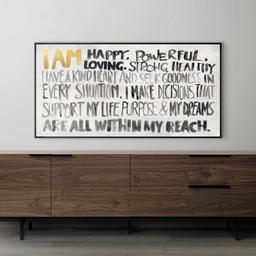 Artisan Home "I Am" Graffiti Canvas Wall Décor