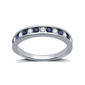 Nova Star&#40;R&#41; 1/3ctw. Lab Grown Diamond & Blue Sapphire Band Ring - image 1