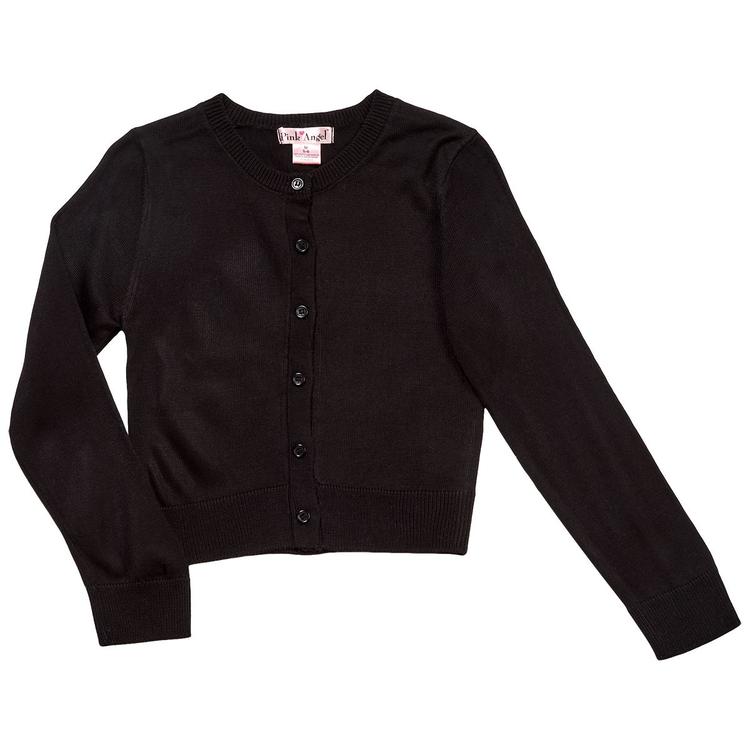 Girls (4-6x) Pink Angel(tm) Solid Flat Knit Cardigan