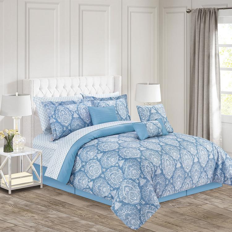 10pc. Marie Medallion Reversible Comforter Set