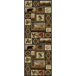 Tayse Nature Northern Wildlife Lodge Runner - Brown/Multi