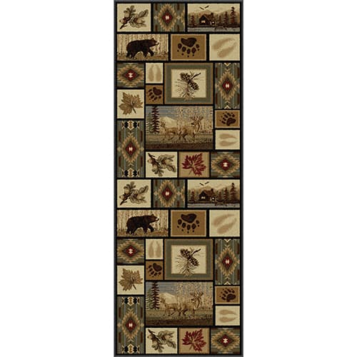 Tayse Nature Northern Wildlife Lodge Runner - Brown/Multi - image 