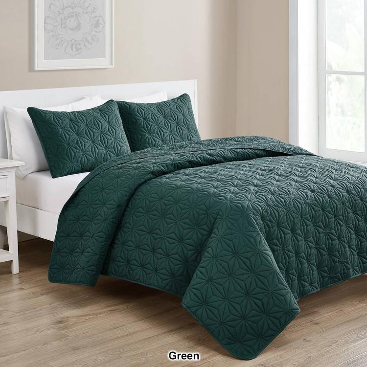 VCNY Home Kaleidoscope Embossed Geometric Quilt