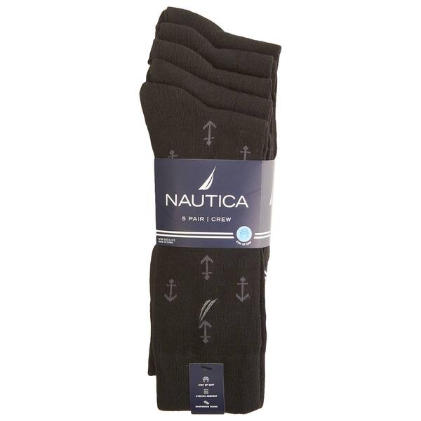 Mens Nautica Dress Socks - Black Flat - image 