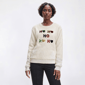 Womens Inner Circle Ho Ho Ho Sequin Sherpa Sweatshirt - image 1