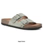 Womens White Mountain Helga Suede Footbed Slide Sandals - image 7