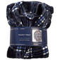 Mens Preswick & Moore® Plaid Velvet Robe - Navy/White - image 3