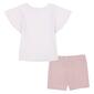 Girls &#40;4-6x&#41; Calvin Klein 2pc. Flutter Tee & Paper Bag Shorts Set - image 2