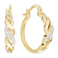 Athra 14kt. Gold Over Brass 28mm Crystal Hoop Earrings - image 1