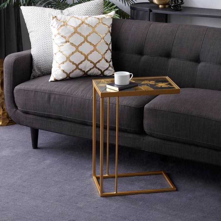 9th & Pike® Gold Metal Contemporary Accent Table