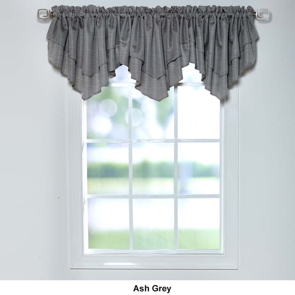 Clarendon Textured Woven Ascot-Valance - 54x17