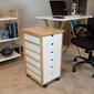 eccostyle&#8482; Bamboo Frame 6 Drawer Rolling Cart - image 2