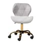 Baxton Studio Savara Glam & Luxe Velvet Swivel Office Chair - image 3