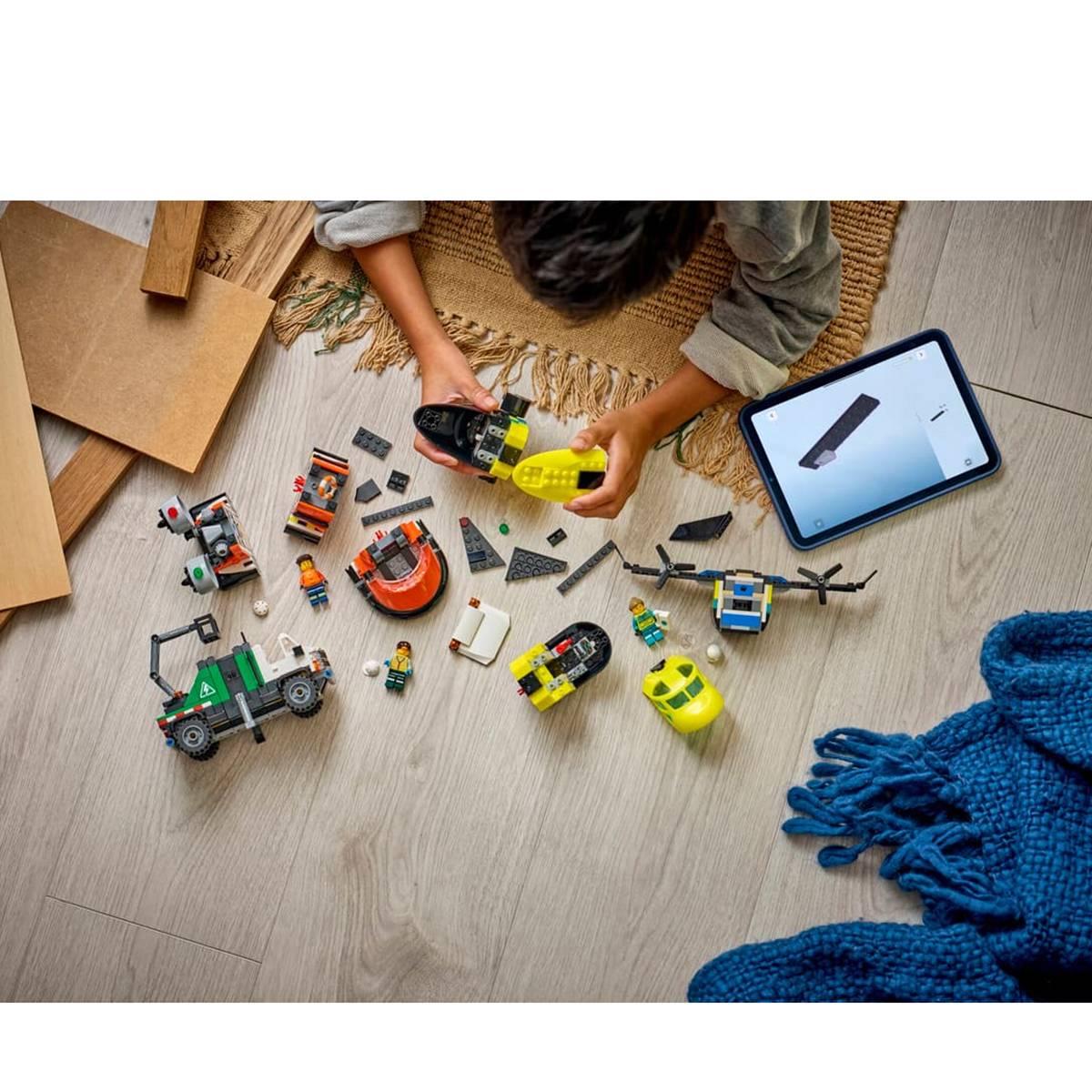 LEGO® City Airplane Service Truck & Hovercraft Building Kit