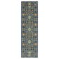 HomeRoots Stain Resistant Blue & Rust Medallion Runner - image 1