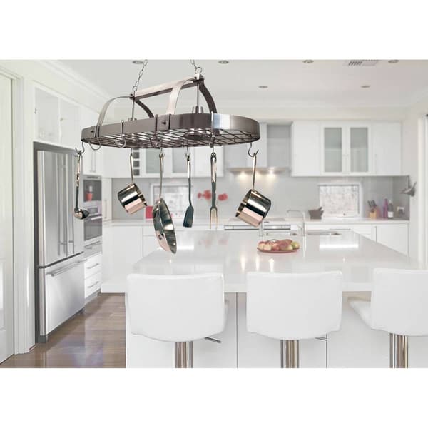 Elegant Designs 2 Bulb Kitchen Pot Rack w/Downlight