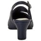 Womens Easy Street Navy Snake Slingback Heels - image 3