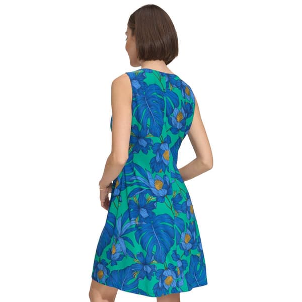 Womens Tommy Hilfiger Sleeveless Floral Leaf Shift Dress