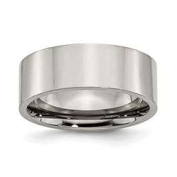 Mens Endless Affection(tm) Titanium 8mm Flat Polished Wedding Band