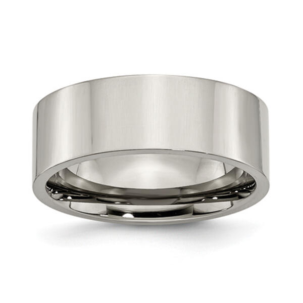 Mens Endless Affection&#40;tm&#41; Titanium 8mm Flat Polished Wedding Band - image 
