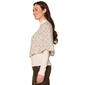 Womens Democracy Round Neck Speckled Yarn Capelet Sweater - image 3