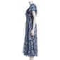 Juniors Trixxi Puff Sleeve Floral Chiffon Side Slit Midi Dress - image 4