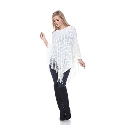 Womens White Mark Frostine Poncho
