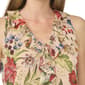 Womens Cece Sleeveless Ruffle Tie Front Floral Peplum Blouse - image 3