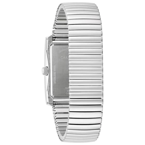 Mens Caravelle Stainless Steel White Dial Watch - 43A157