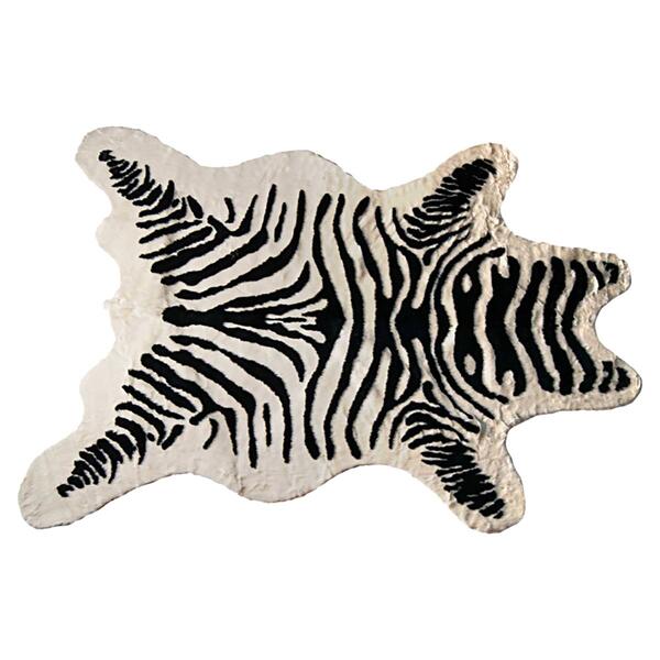 9th & Pike&#40;R&#41; Faux Cowhide Zebra Print Area Rug - image 