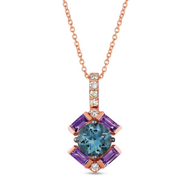 Le Vian(R) Blueberry Zircon(R)/Amethyst/Diamonds/Rose Gold Pendant - image 