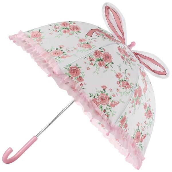 Girls Laura Ashley&#40;R&#41; Floral Ruffle 3D Bow Umbrella - image 