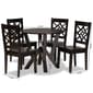 Baxton Studio Kaila Dark Brown Finished Wood 5pc. Dining Set - image 9